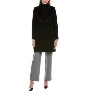 Fleurette Womens  Wool-Blend Coat, Black